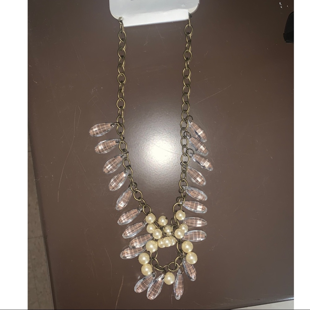 New Directions Crystal/Pearl Necklace
